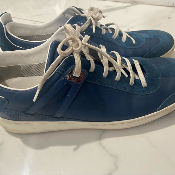 Louis Vuitton Blue Leather Sneakers - Picture 3 of 10